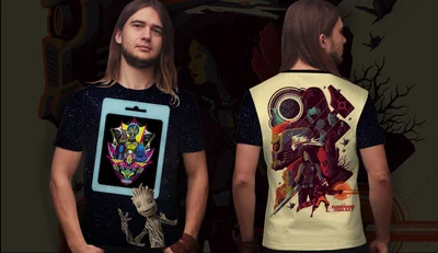 Футболки с полной запечаткой: guardians of the galaxy 2 (2017)